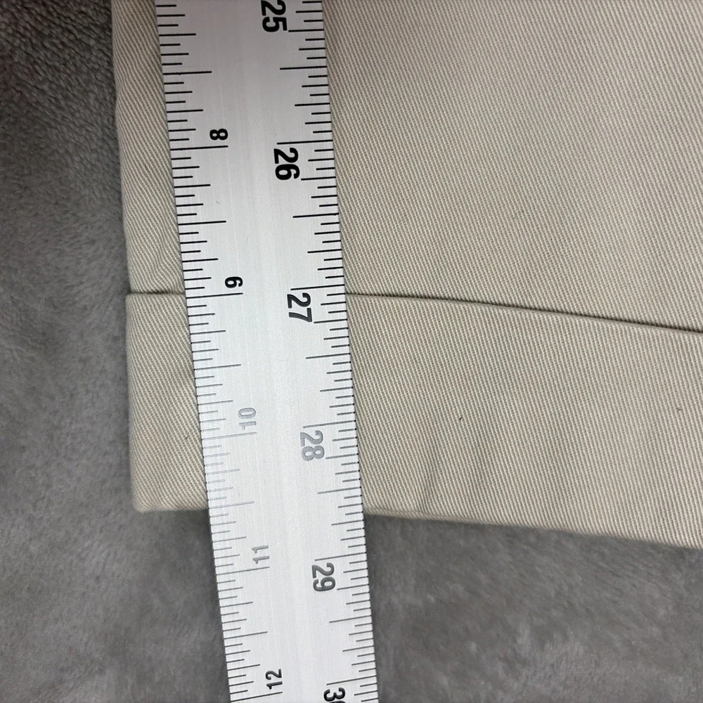 Polo Ralph Lauren Chino Pants‎ Mens 40/29 Beige Pleated Cuffed Cotton Twill